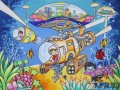1-2年级科技绘画 绝美素材~海底科创 未来城市 小学科技创新作品~绘画一等奖获奖作品